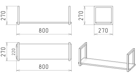 Комплект для 2 школьников (столы Соло + стеллаж для зонирования + полки)  от Династия Kids