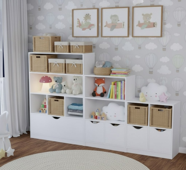 Стеллажи детские Уют 2 + Уют 3 + Уют 4