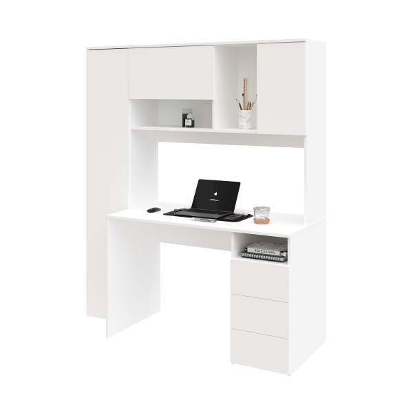 Стол письменный Кабинет 1550 мм (белый). Левый/правый от Династия Kids