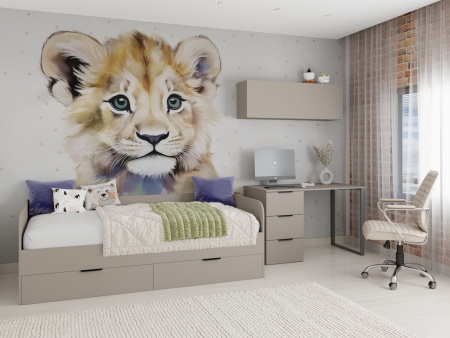 Шкаф 3-х дверный коллекции Брайт Графит от Династия Kids