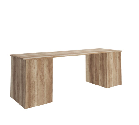 Комплект для 2 школьников: стол Дуэт 2200 мм + настенные полки Квадрат-2 (2 шт) от Династия Kids