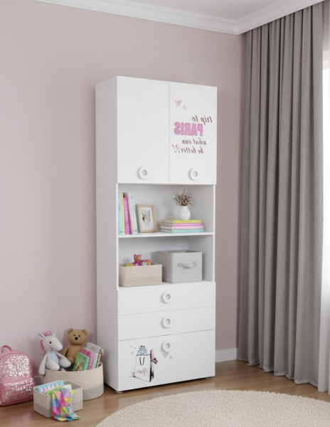 Пенал-стеллаж-1 коллекции Модница New