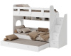 Двухъярусная кровать Фортуна-3 (цвет белый) 190х80 от Династия Kids