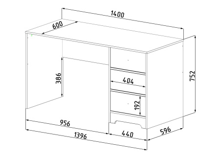 Стол  1400 мм коллекции Норд  от Династия Kids