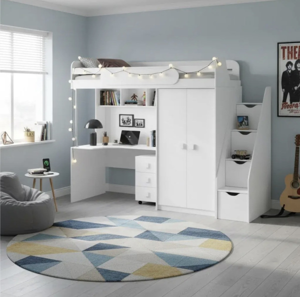 Кровать-чердак Колледж-2 (цвета разные) 200х90 от Династия Kids