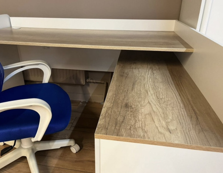Компьютерный стол КСТ-1 (дуб каньон+белый)  от Династия Kids