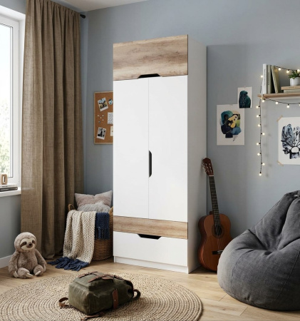 Кровать Норд + шкаф Лайт Лофт + стеллаж  от Династия Kids