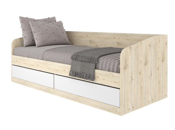 Кровать Джуни 190х90 (велюр + белый) от Династия Kids