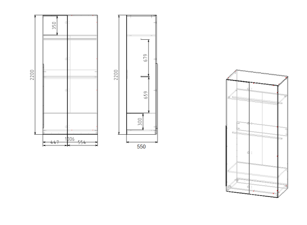 Угловой шкаф коллекции Брайт Графит от Династия Kids