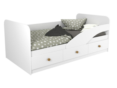 Кровать 160х80 Умка-5 NEW (ручки - дуб) от Династия Kids