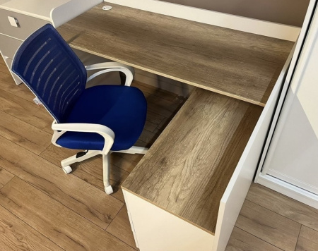 Компьютерный стол КСТ-1 (дуб каньон+белый)  от Династия Kids