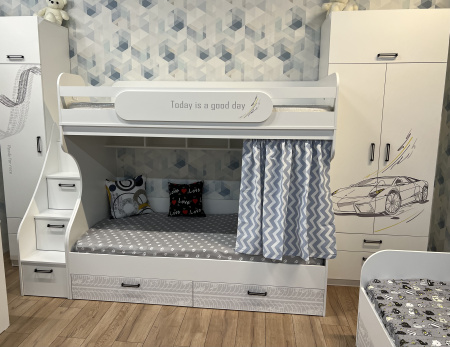 Двухъярусная кровать коллекции Престиж 190х90 от Династия Kids