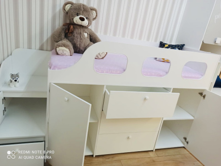 Кровать-чердак Хэппи 180х80  от Династия Kids