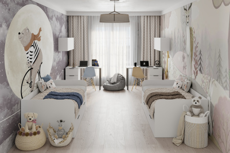 Шкаф 3-х дверный коллекции Брайт Графит от Династия Kids